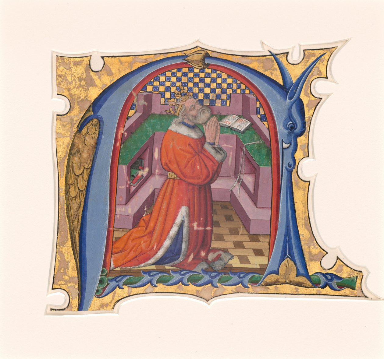 Duada David ile Baştaki N (?) by Master of the Cypresses