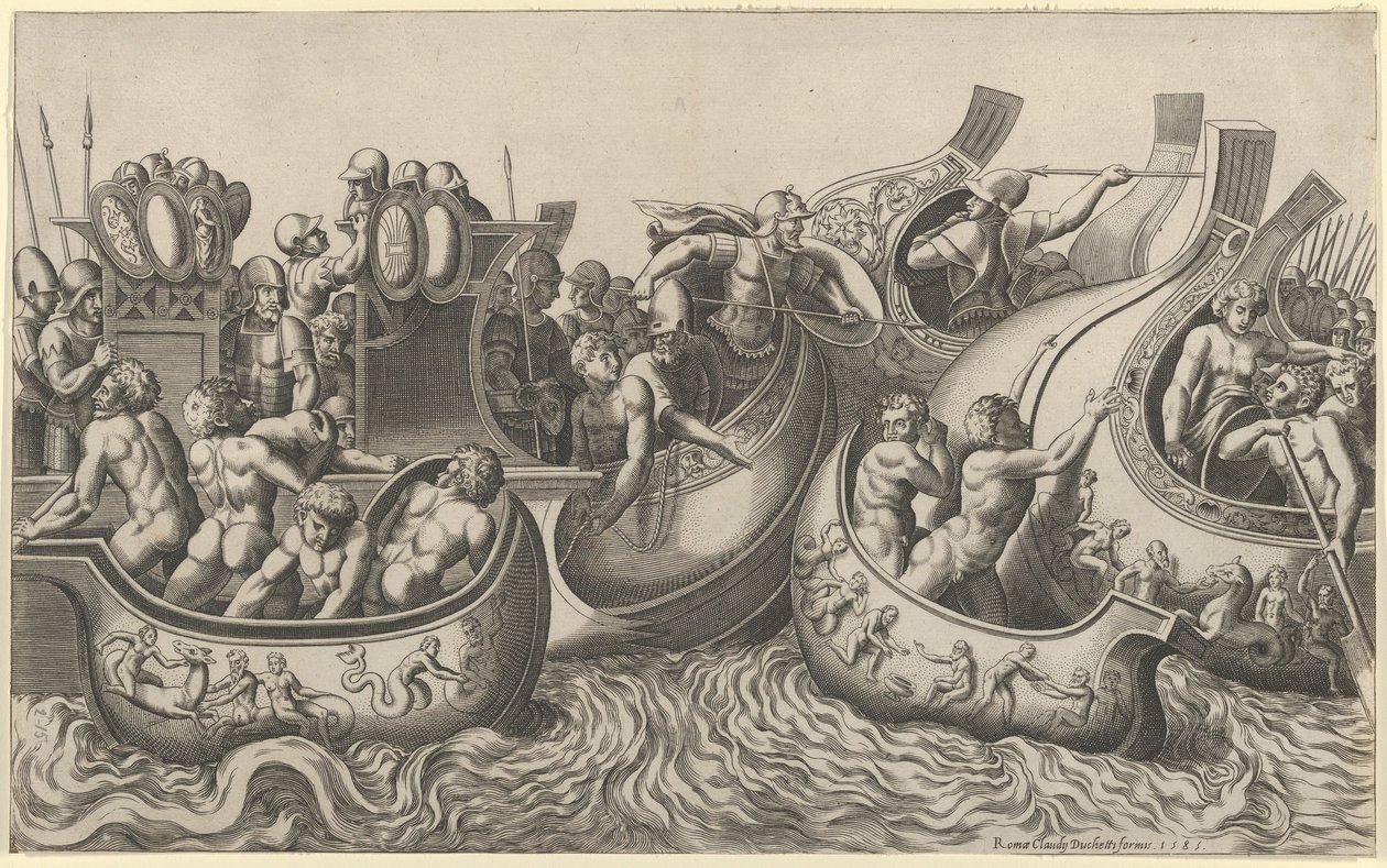 Muhteşem Roma Aynası: Deniz Savaşı, 16. yüzyıl., 16. yüzyıl. by Master of the Die