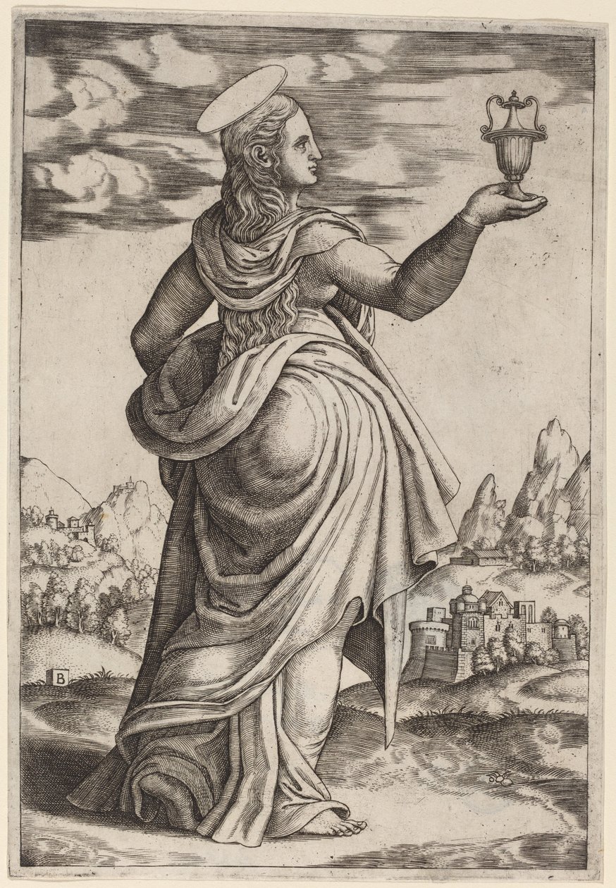 Magdalen by Master of the Die after Follower of Raphael