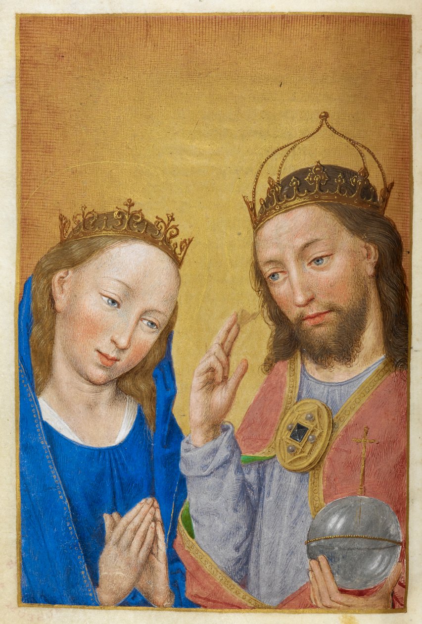 İsa ve Meryem Ana. by Master of the Dresden Prayer Books
