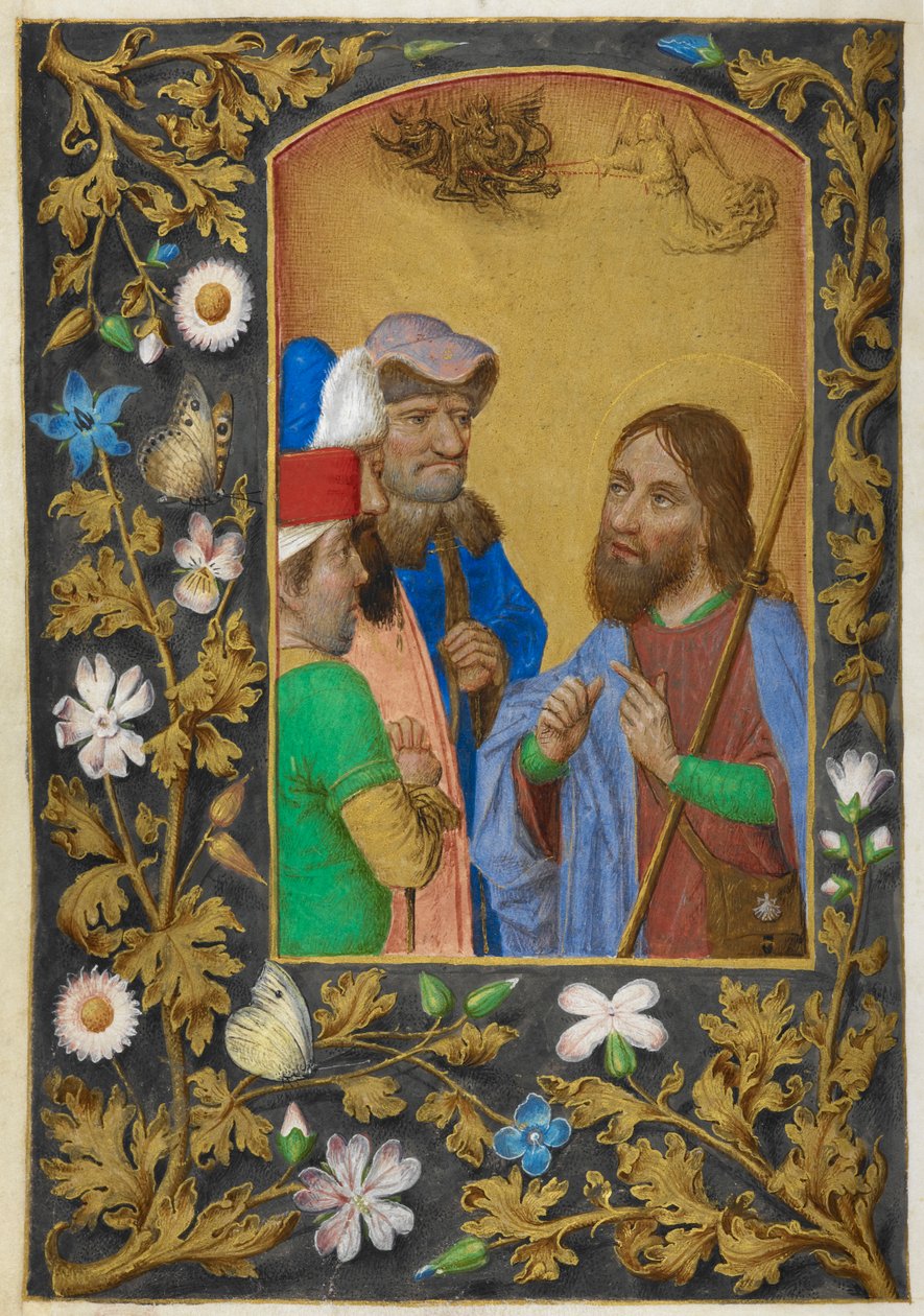 Büyük Aziz James vaaz veriyor. by Master of the Dresden Prayer Books