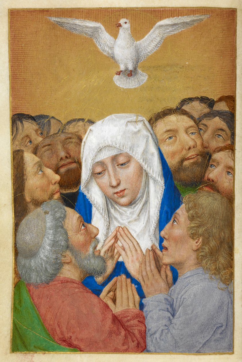 Pentekost. by Master of the Dresden Prayer Books