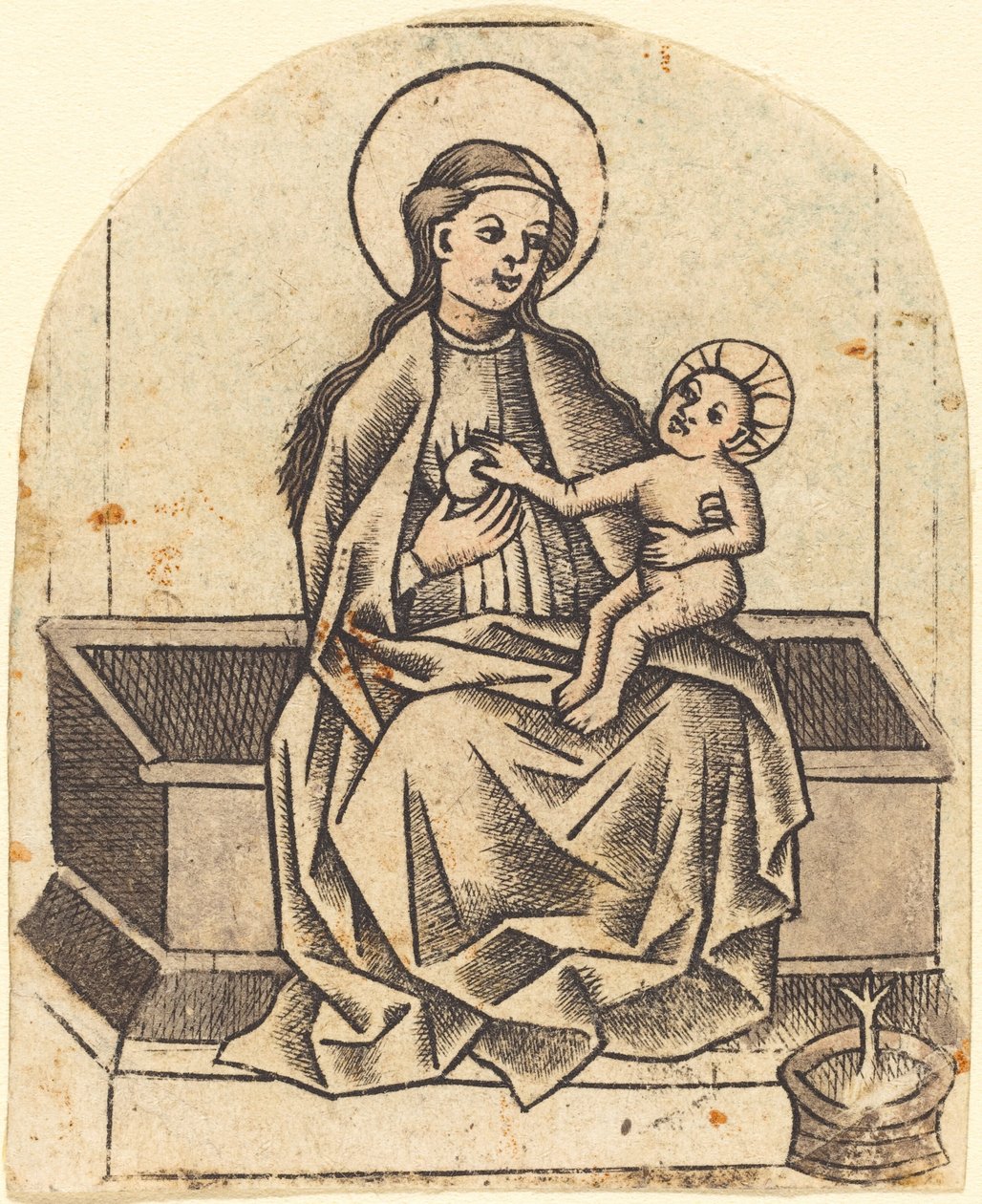 madonna ve çocuk by Master of the Dutuit Mount of Olives