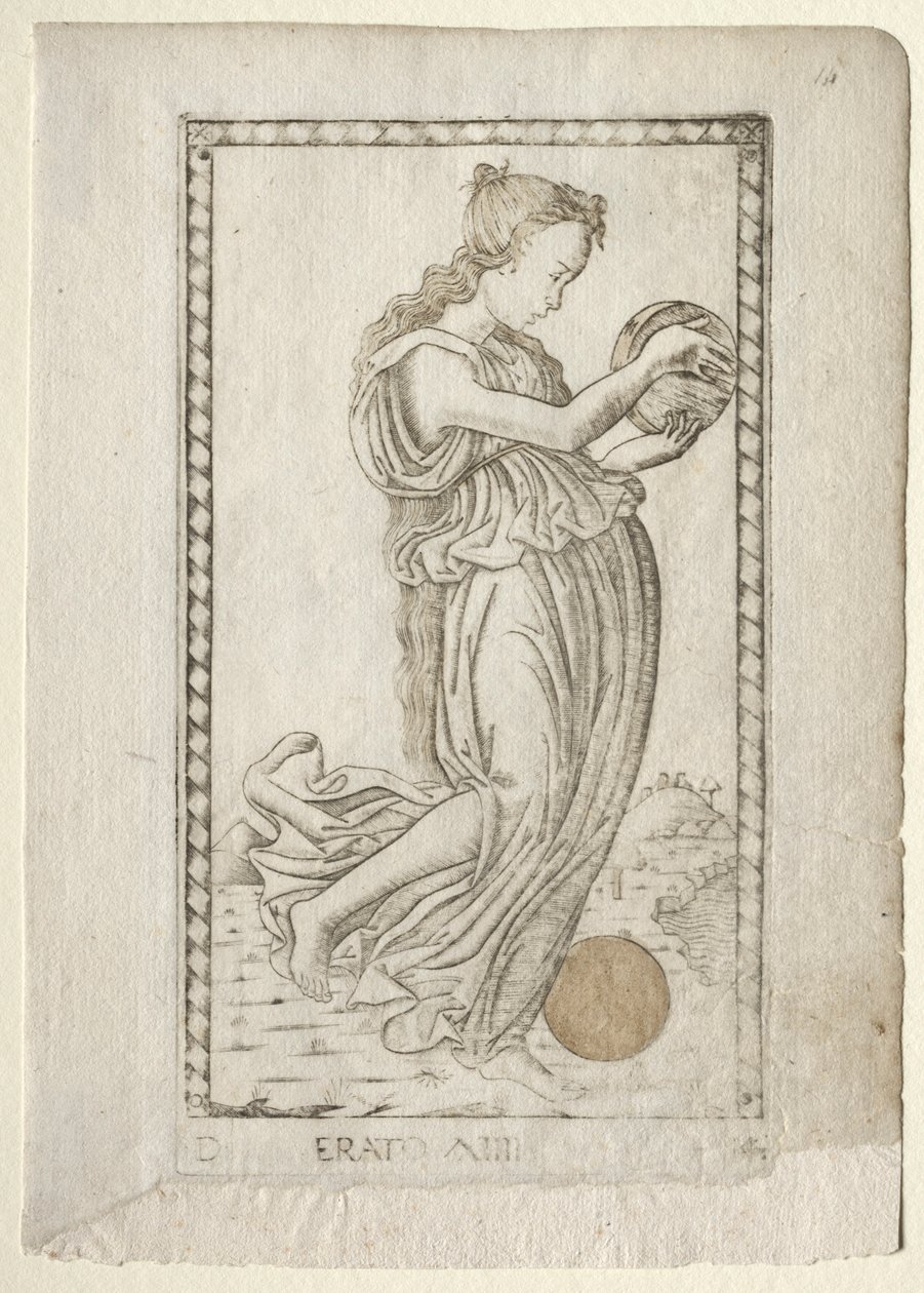 Tarocchi D serisinden Erato lirik ve aşk şiiri, 1467