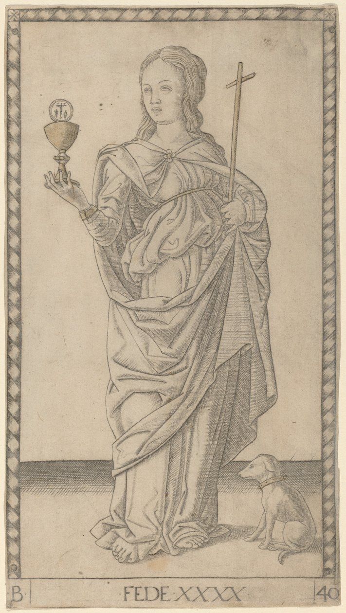 Fede (İnanç) by Master of the E Series Tarocchi