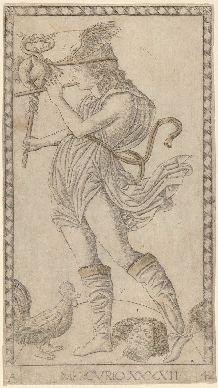 Mercurio (Merkür) by Master of the E Series Tarocchi
