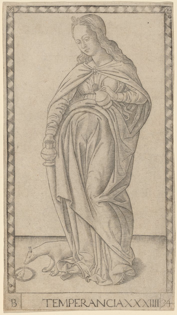 Temperancia (Temperance) by Master of the E Series Tarocchi