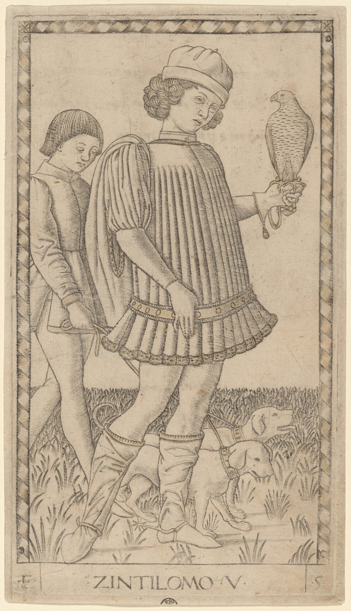 Zintilomo (Beyefendi) by Master of the E Series Tarocchi