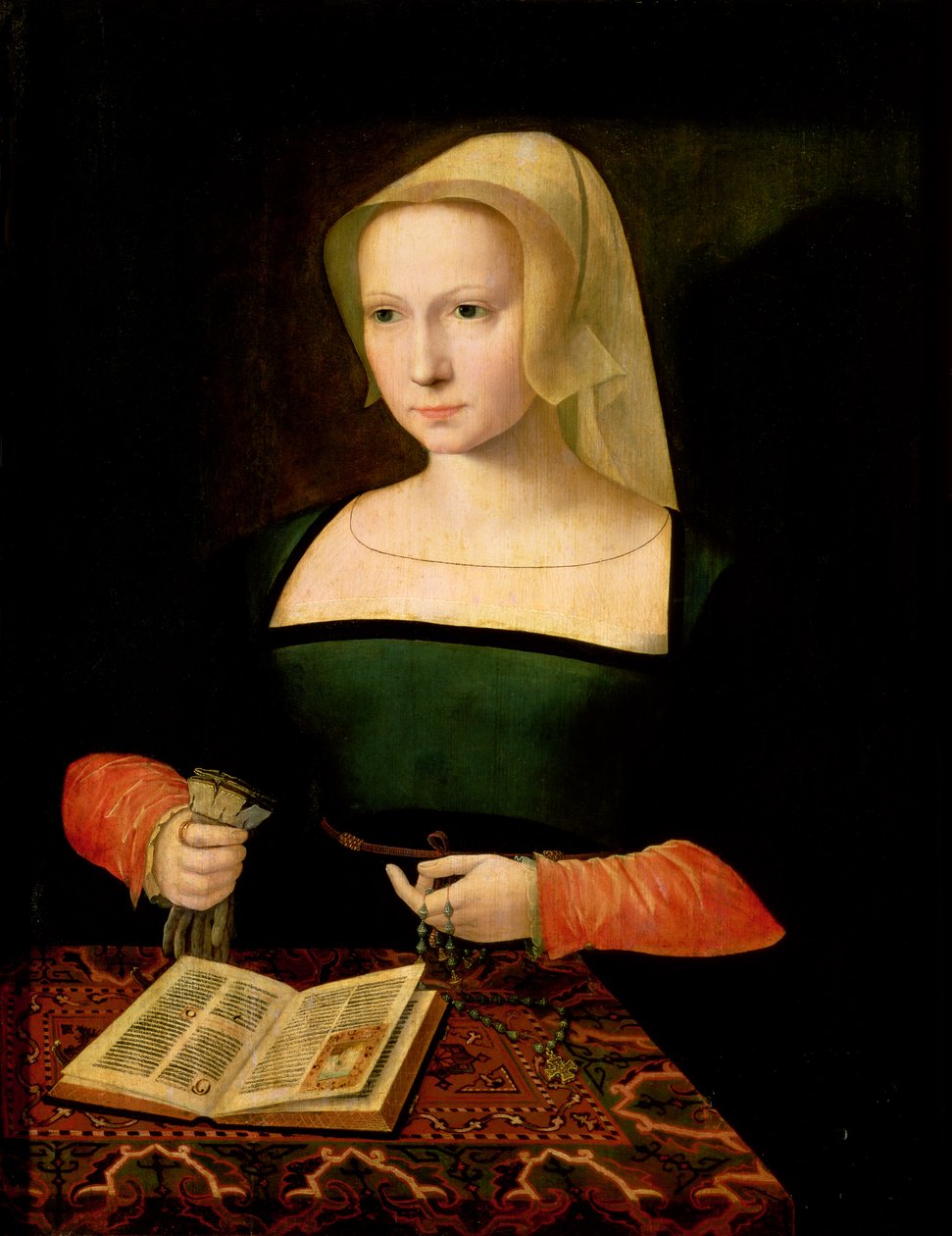 Genç bir kadının portresi (panel) by Master of the Female Half Lengths