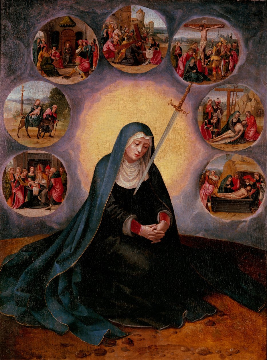 Yedi Hüzün Bakiresi by Master of the Female Half Lengths