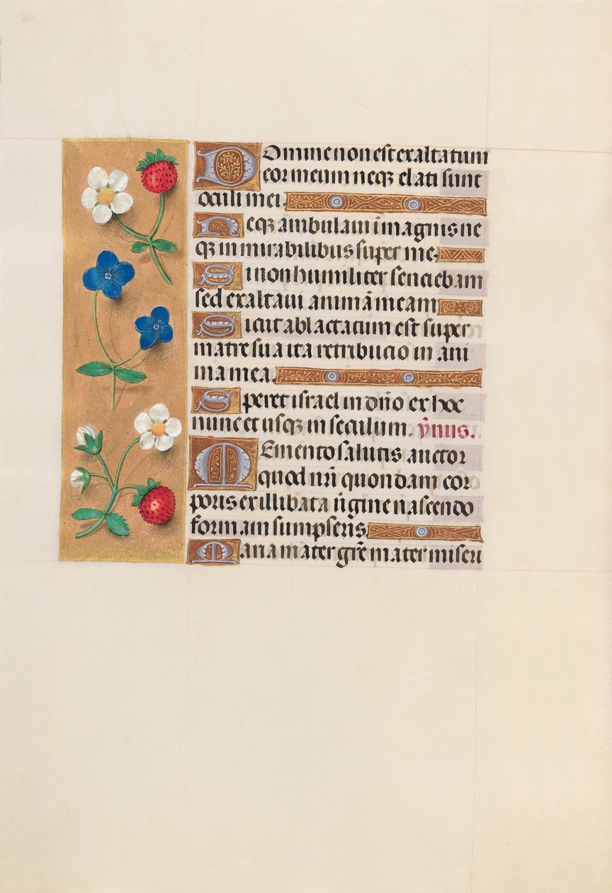 İspanya Kraliçesi Katolik Kraliçe Isabella'nın Saatleri: Fol. 156v, c. 1500. by Master of the First Prayerbook of Maximillian