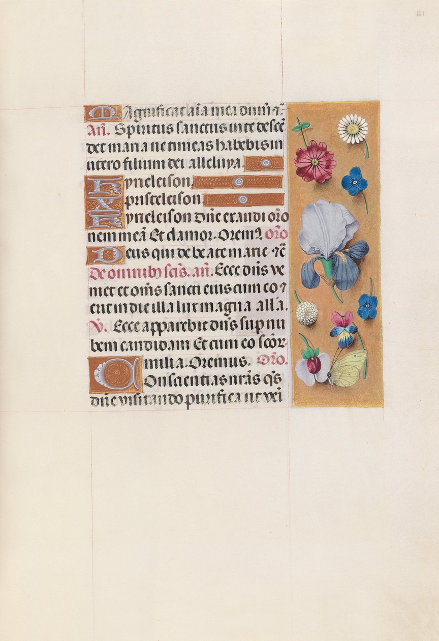 İspanya Kraliçesi Katolik Kraliçe Isabella'nın Saatleri: Fol. 161r, c. 1500. by Master of the First Prayerbook of Maximillian