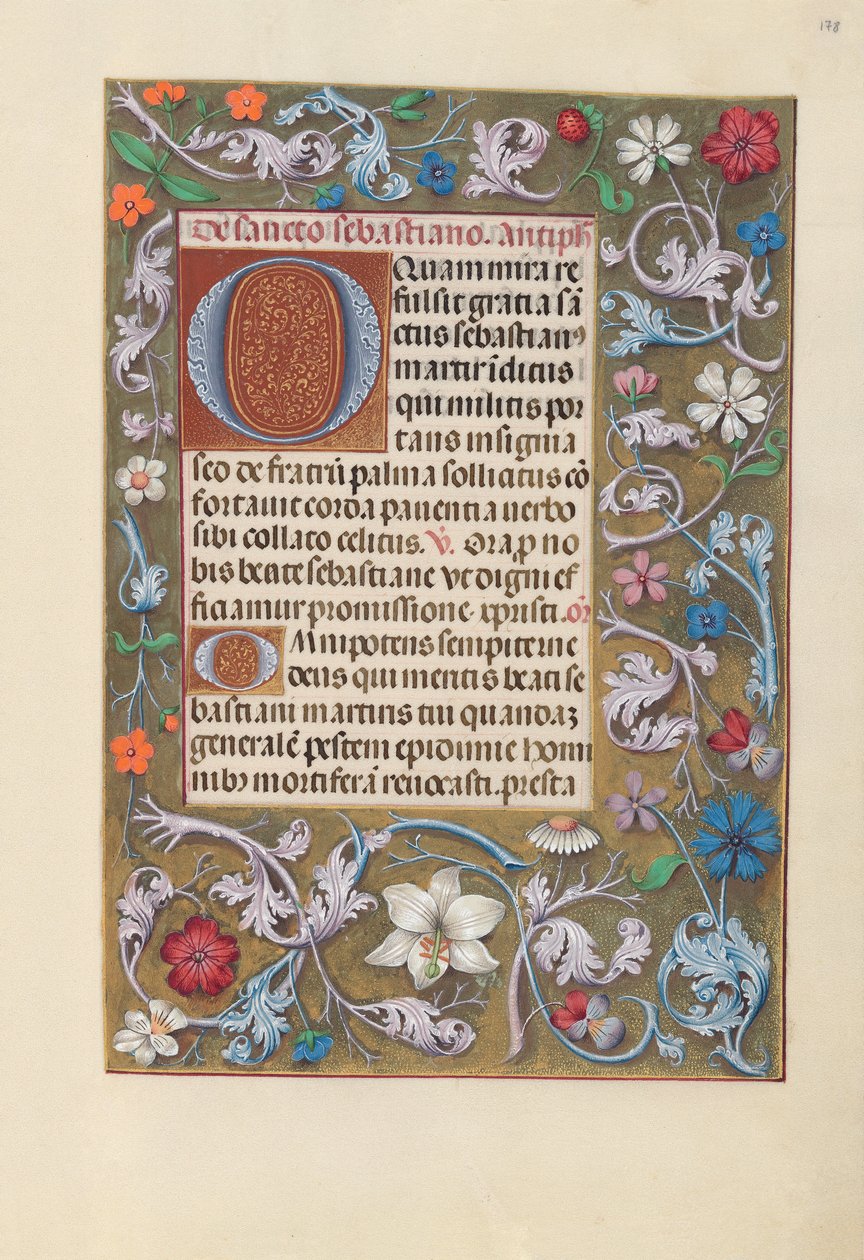 İspanya Kraliçesi Katolik Kraliçe Isabella'nın Saatleri: Fol. 178r, c. 1500. by Master of the First Prayerbook of Maximillian