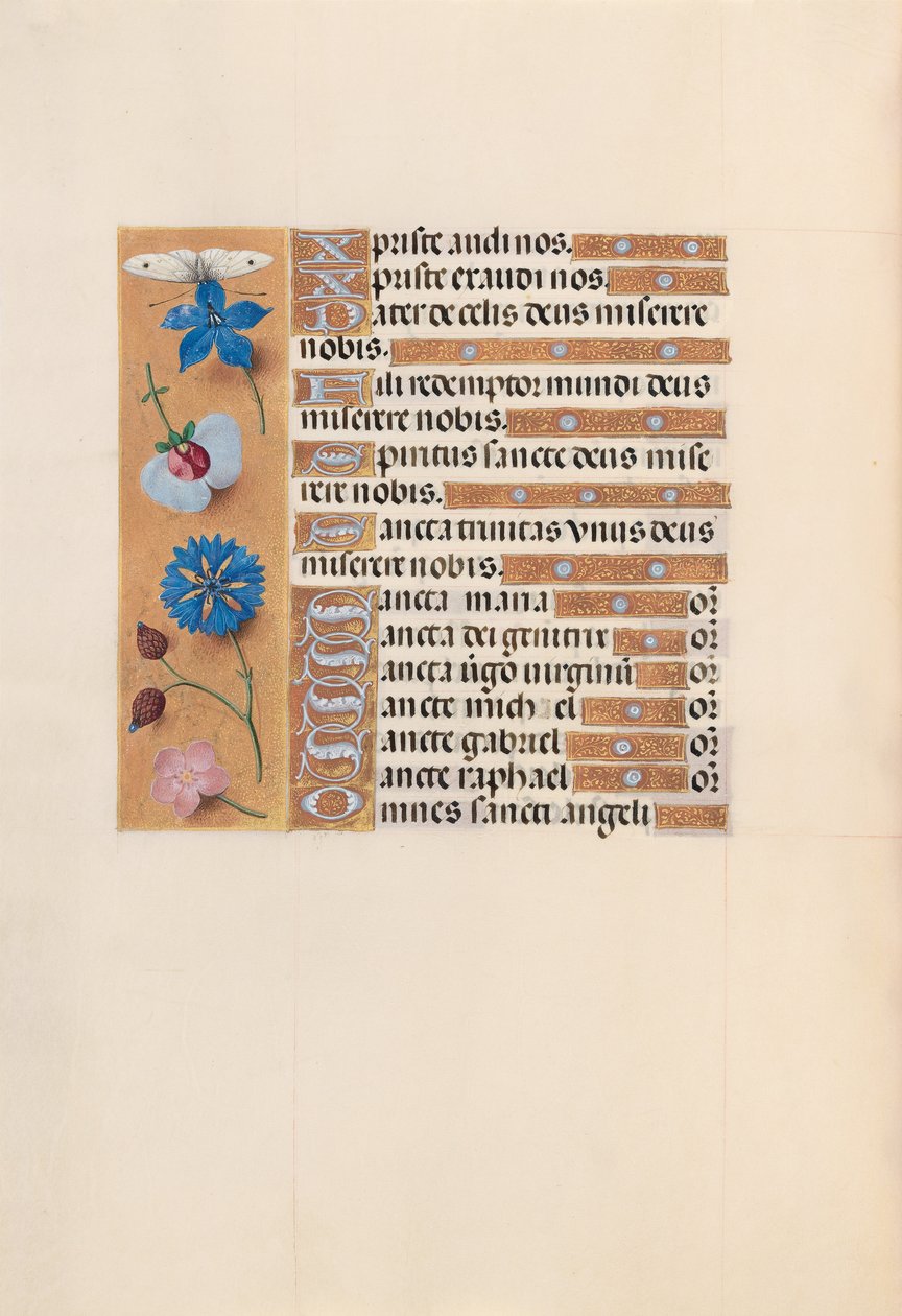 İspanya Kraliçesi Katolik Kraliçe Isabella'nın Saatleri: Fol. 210v, c. 1500. by Master of the First Prayerbook of Maximillian