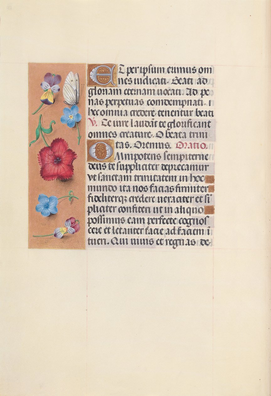 İspanya Kraliçesi Katolik Kraliçe Isabella'nın Saatleri: Fol. 22v, c. 1500. by Master of the First Prayerbook of Maximillian