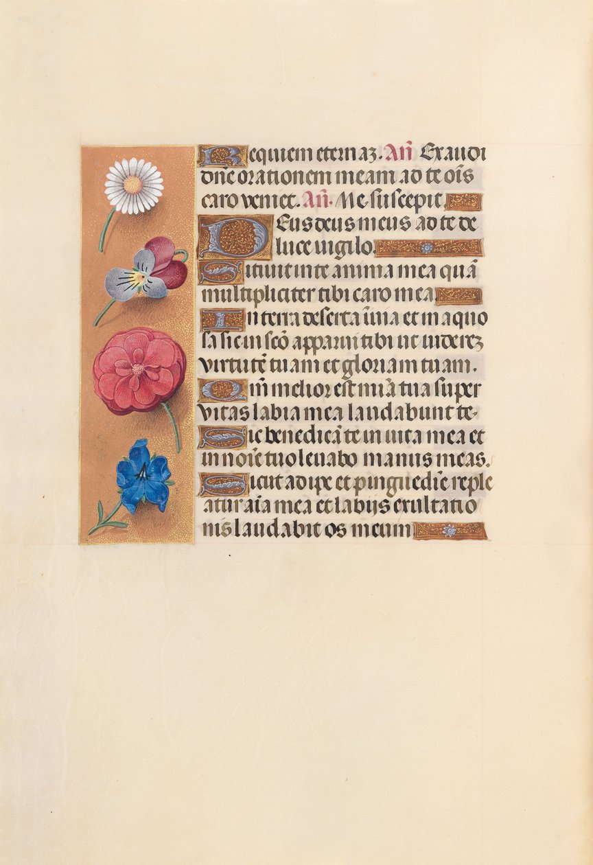 İspanya Kraliçesi Katolik Kraliçe Isabella'nın Saatleri: Fol. 249v, c. 1500. by Master of the First Prayerbook of Maximillian