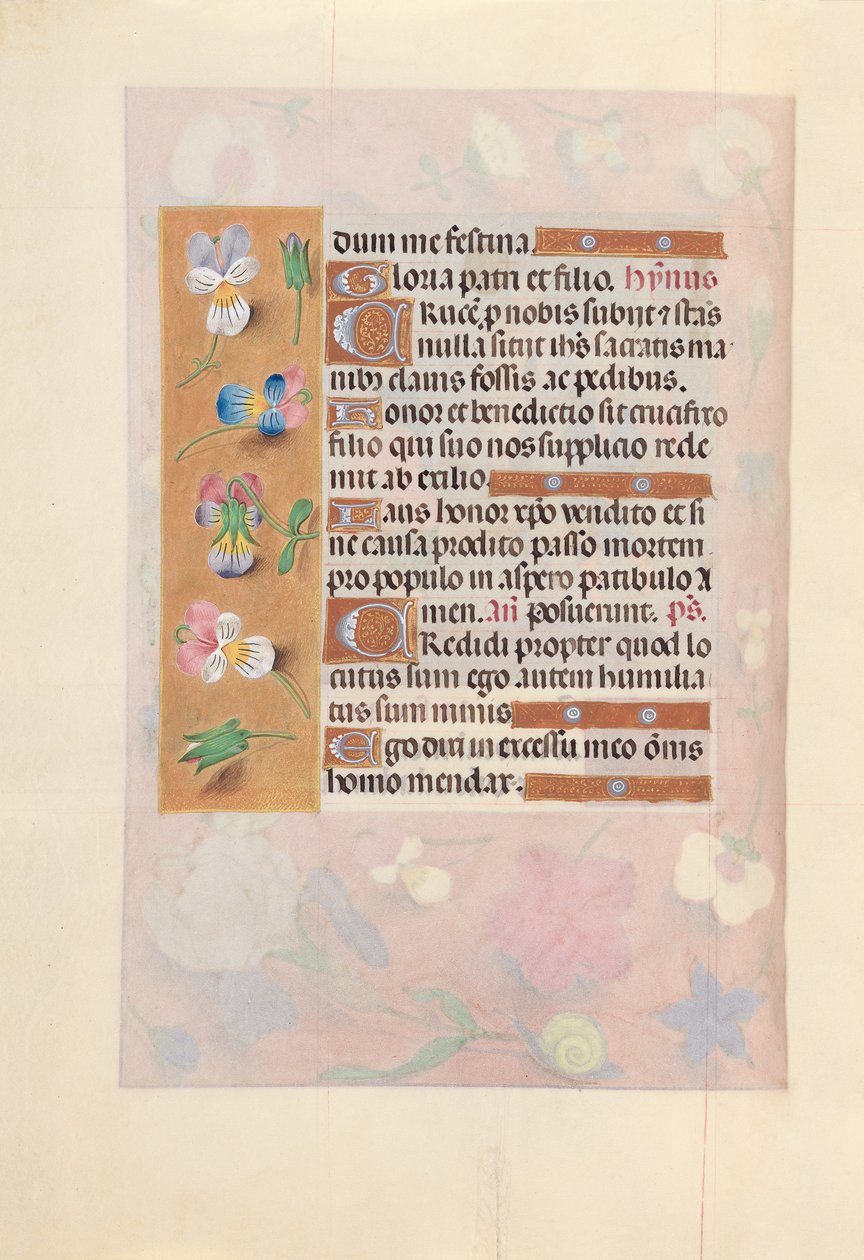 İspanya Kraliçesi Katolik Kraliçe Isabella'nın Saatleri: Fol. 66v, c. 1500. by Master of the First Prayerbook of Maximillian