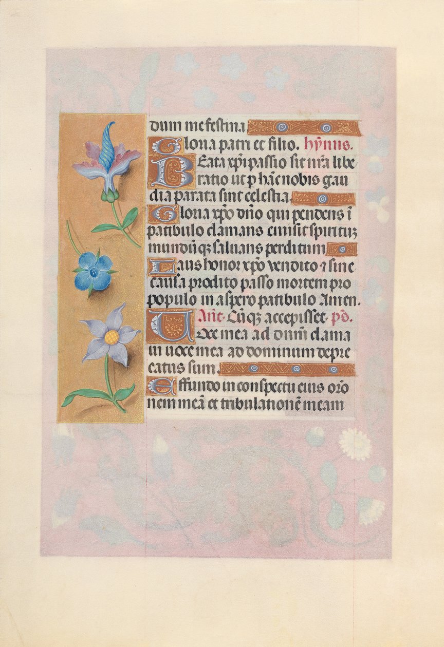 İspanya Kraliçesi Katolik Kraliçe Isabella'nın Saatleri: Fol. 69v, c. 1500. by Master of the First Prayerbook of Maximillian