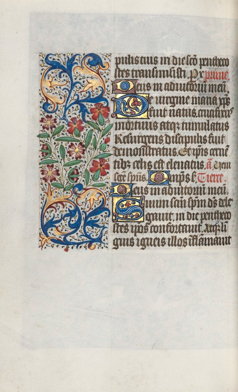 Rouen Kullanım Saatleri Kitabı: fol. 100v, c. 1470. by Master of the Geneva Latini