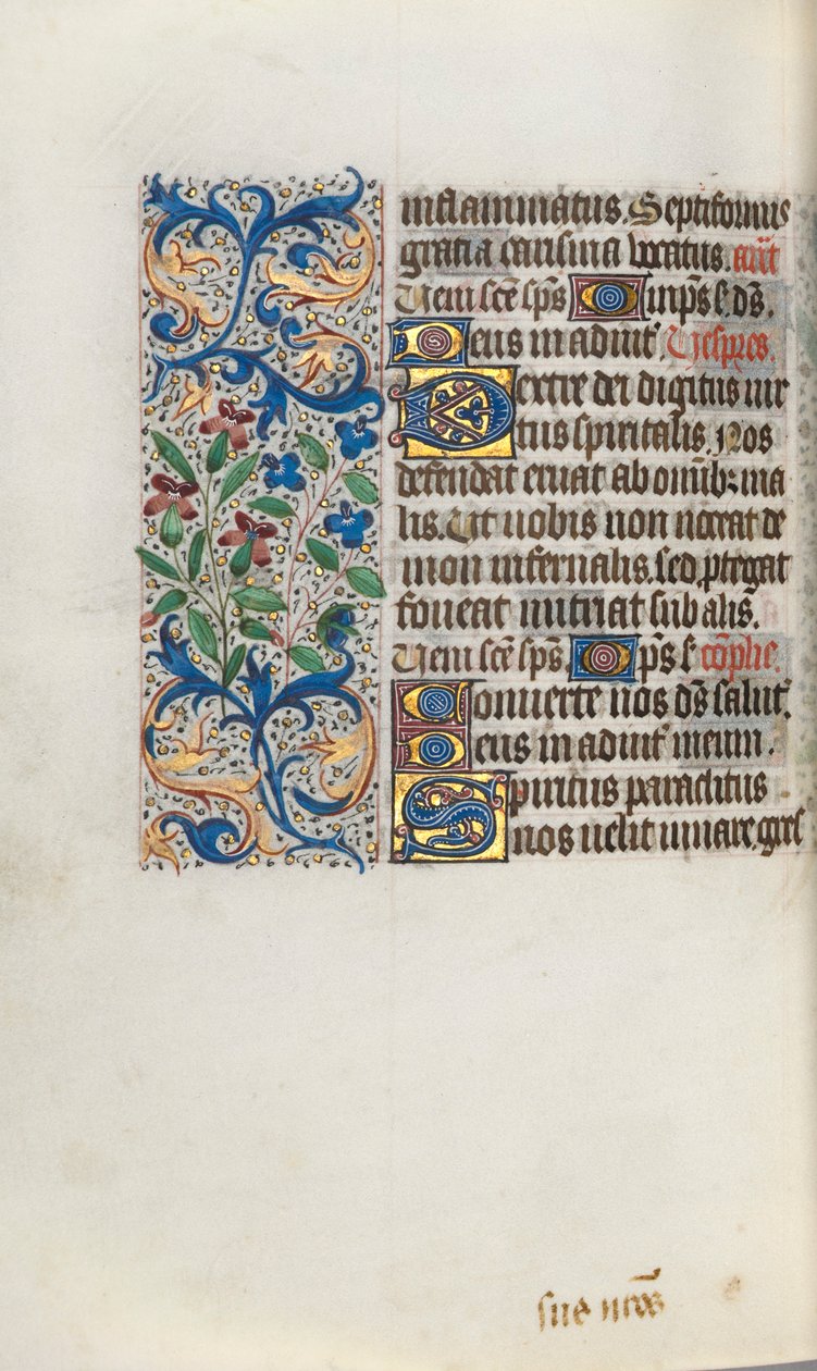 Rouen Kullanım Saatleri Kitabı: fol. 101v, c. 1470. by Master of the Geneva Latini