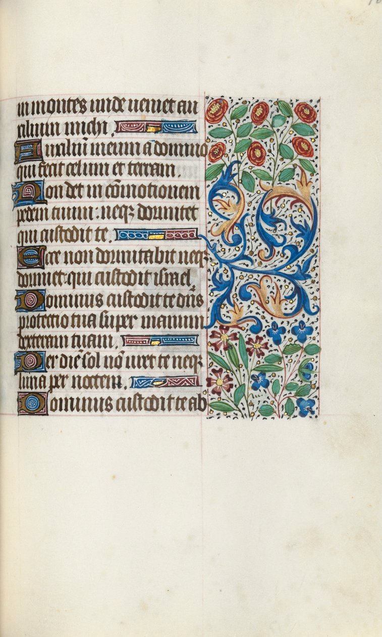 Rouen Kullanım Saatleri Kitabı: fol. 105r, c. 1470. by Master of the Geneva Latini