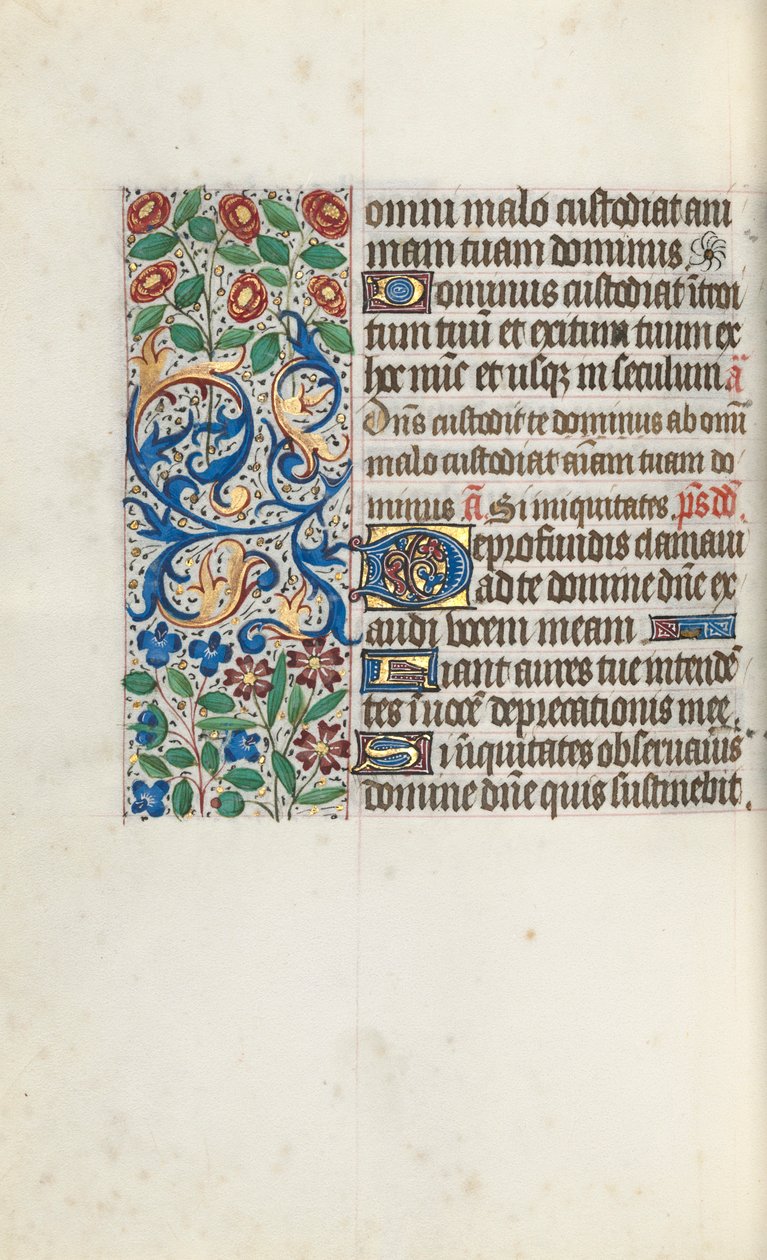 Rouen Kullanım Saatleri Kitabı: fol. 105v, c. 1470. by Master of the Geneva Latini