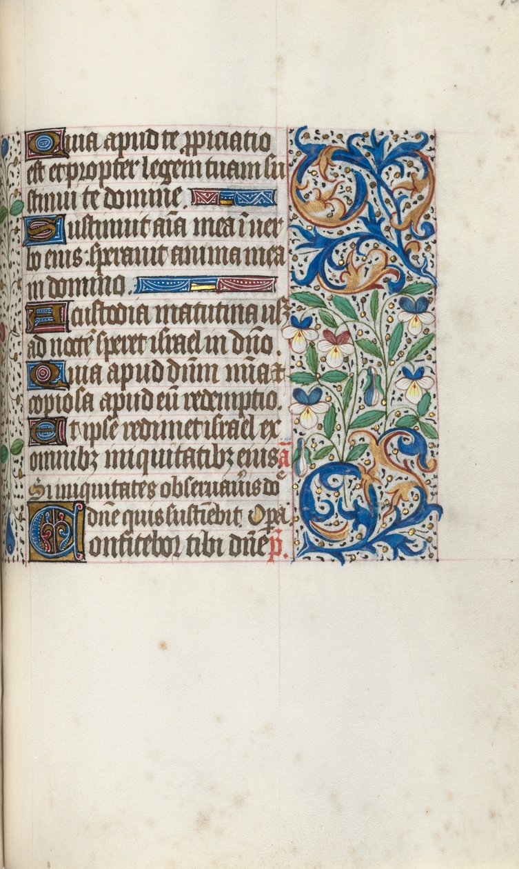 Rouen Kullanım Saatleri Kitabı: fol. 106r, c. 1470. by Master of the Geneva Latini