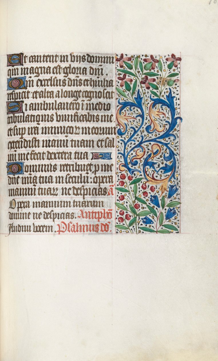 Rouen Kullanım Saatleri Kitabı: fol. 107r, c. 1470. by Master of the Geneva Latini