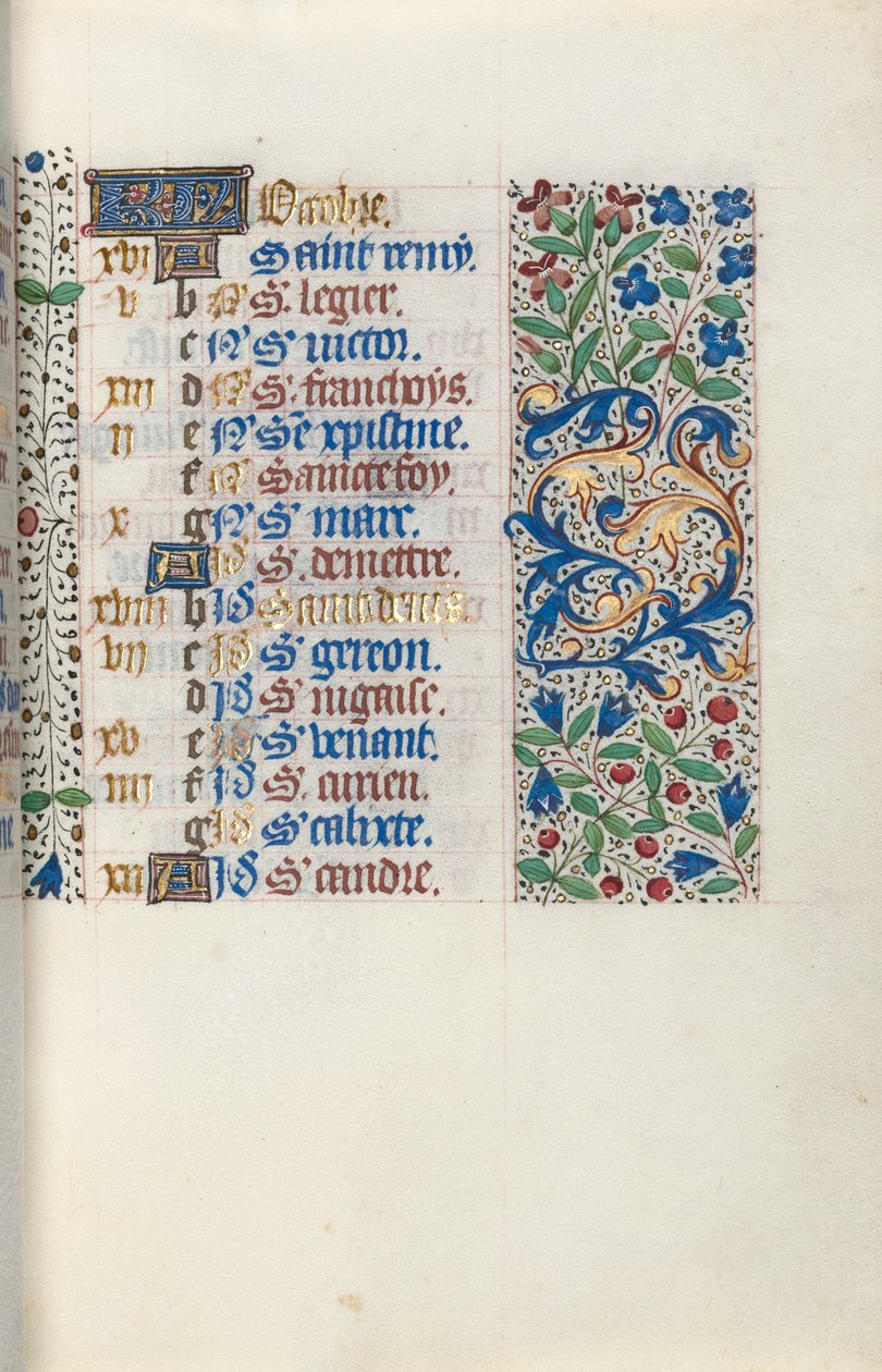 Rouen Kullanım Saatleri Kitabı: fol. 10r, c. 1470. by Master of the Geneva Latini