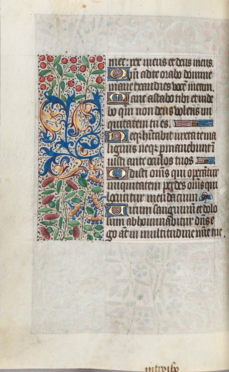 Rouen Kullanım Saatleri Kitabı: fol. 110v, c. 1470. by Master of the Geneva Latini