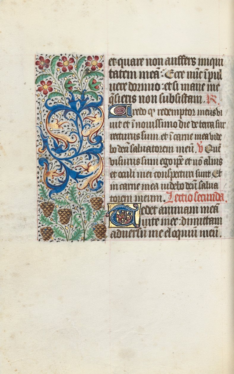 Rouen Kullanım Saatleri Kitabı: fol. 115v, c. 1470. by Master of the Geneva Latini