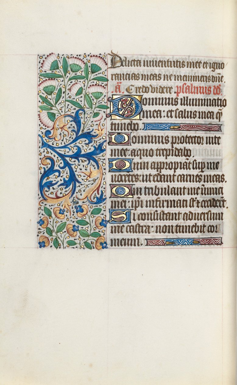Rouen Kullanım Saatleri Kitabı: fol. 120v, c. 1470. by Master of the Geneva Latini