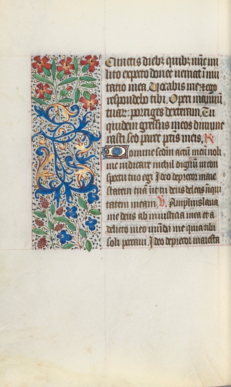 Rouen Kullanım Saatleri Kitabı: fol. 124v, c. 1470. by Master of the Geneva Latini