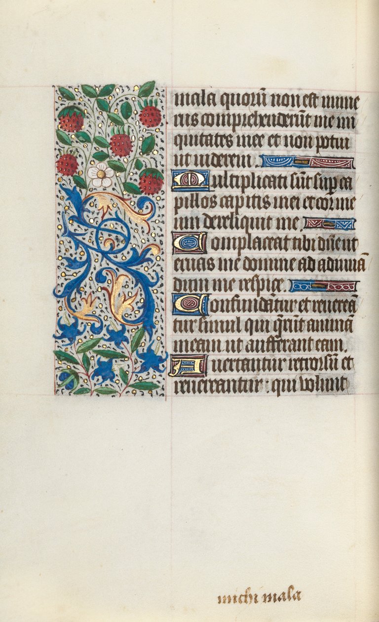Rouen Kullanım Saatleri Kitabı: fol. 126v, c. 1470. by Master of the Geneva Latini