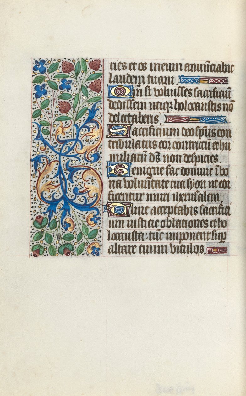 Rouen Kullanım Saatleri Kitabı: fol. 135v, c. 1470. by Master of the Geneva Latini