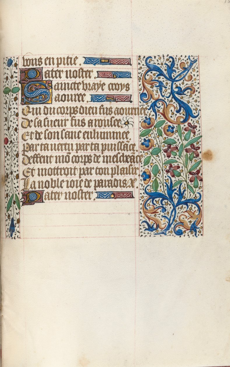 Rouen Kullanım Saatleri Kitabı: fol. 154r, c. 1470. by Master of the Geneva Latini