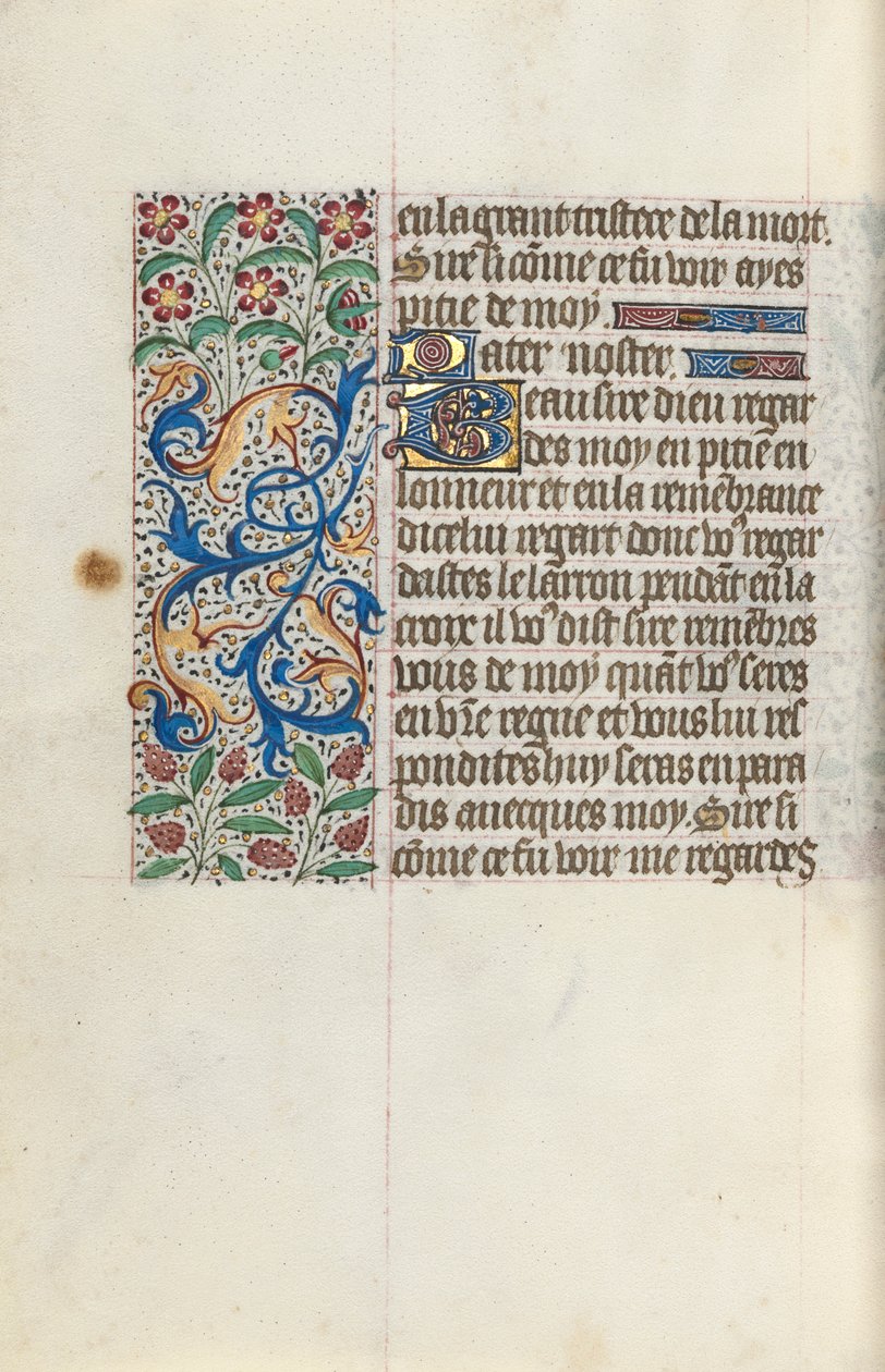 Rouen Kullanım Saatleri Kitabı: fol. 154v, c. 1470. by Master of the Geneva Latini