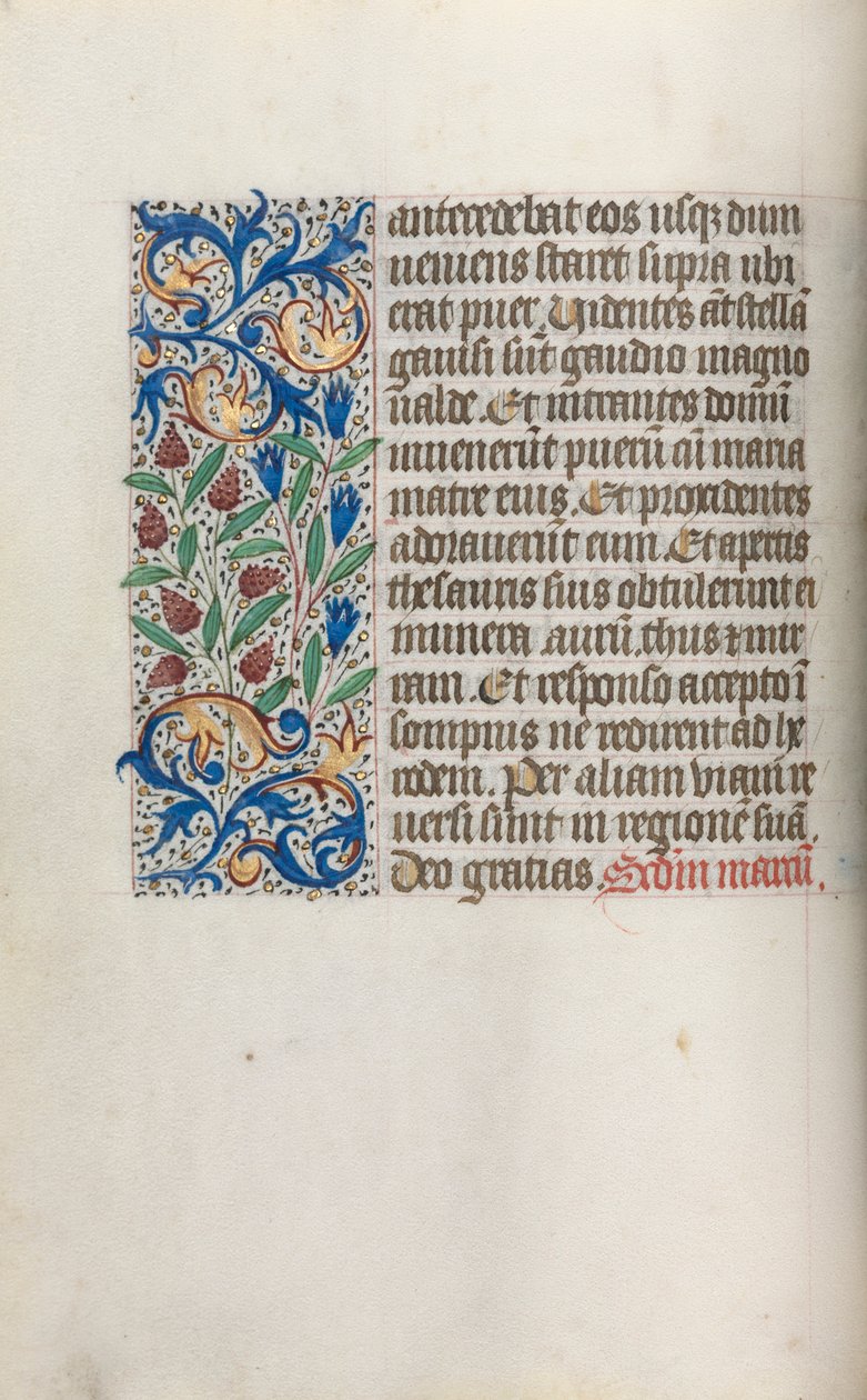 Rouen Kullanım Saatleri Kitabı: fol. 17v, c. 1470. by Master of the Geneva Latini