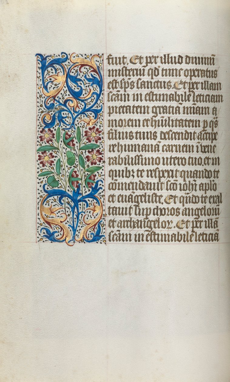 Rouen Kullanım Saatleri Kitabı: fol. 19v, c. 1470. by Master of the Geneva Latini
