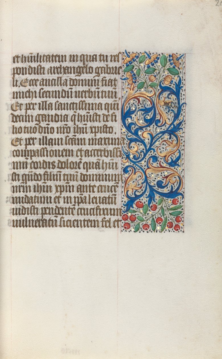 Rouen Kullanım Saatleri Kitabı: fol. 20r, c. 1470. by Master of the Geneva Latini