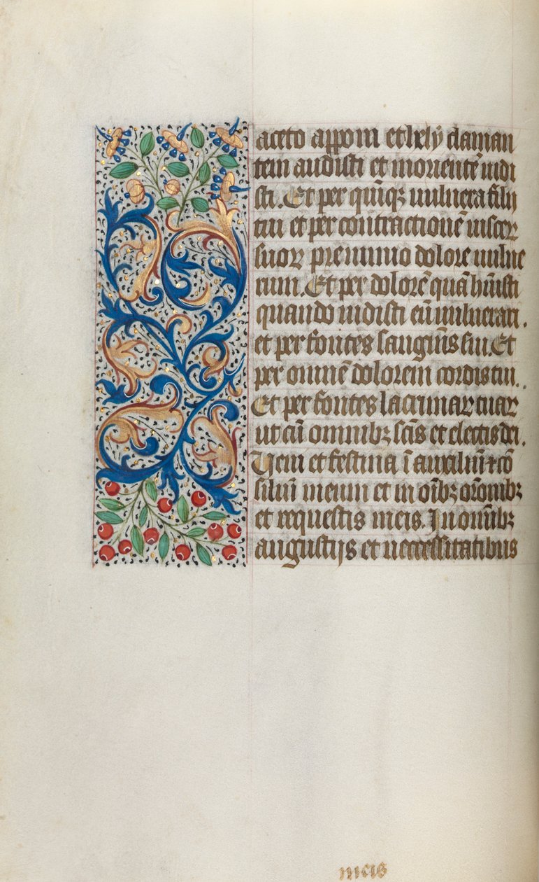 Rouen Kullanım Saatleri Kitabı: fol. 20v, c. 1470. by Master of the Geneva Latini