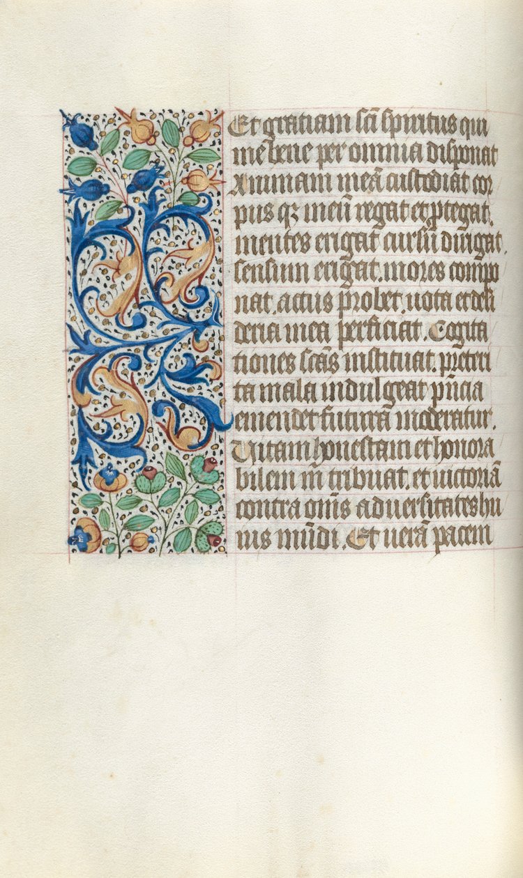 Rouen Kullanım Saatleri Kitabı: fol. 21v, c. 1470. by Master of the Geneva Latini