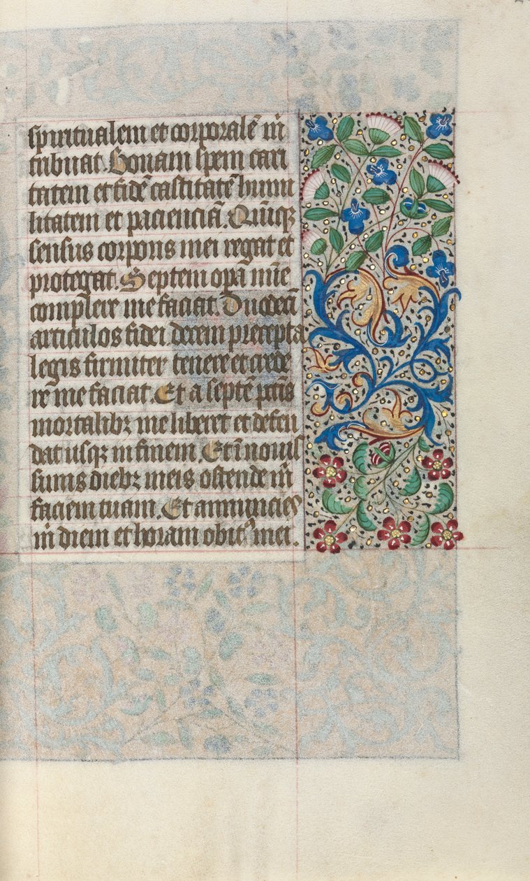 Rouen Kullanım Saatleri Kitabı: fol. 22r, c. 1470. by Master of the Geneva Latini