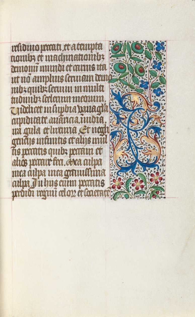 Rouen Kullanım Saatleri Kitabı: fol. 25r, c. 1470. by Master of the Geneva Latini