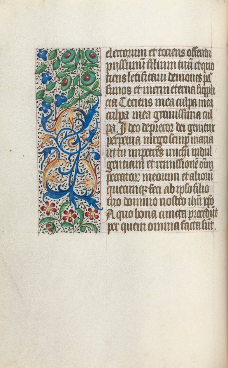 Rouen Kullanım Saatleri Kitabı: fol. 25v, c. 1470. by Master of the Geneva Latini
