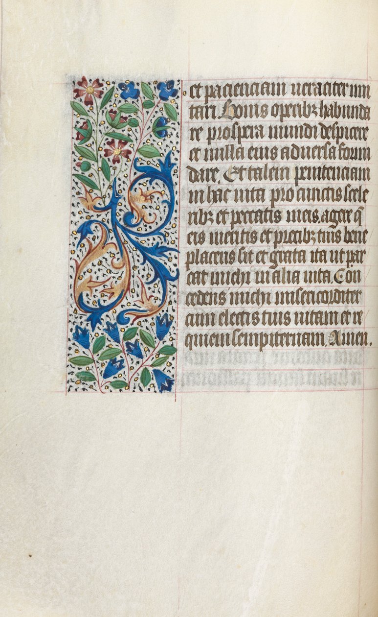 Rouen Kullanım Saatleri Kitabı: fol. 26v, c. 1470. by Master of the Geneva Latini