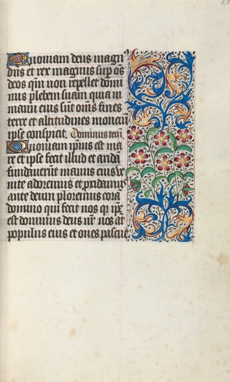 Rouen Kullanım Saatleri Kitabı: fol. 29r, c. 1470. by Master of the Geneva Latini