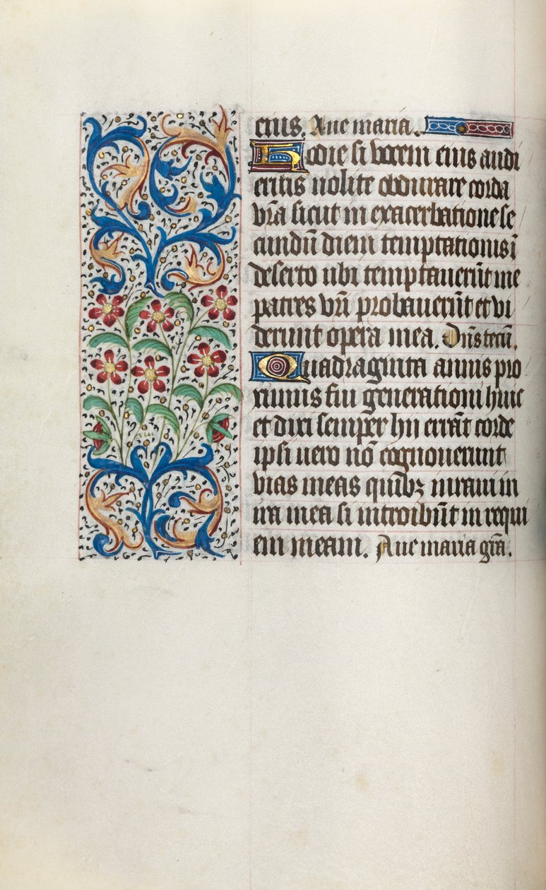 Rouen Kullanım Saatleri Kitabı: fol. 29v, c. 1470. by Master of the Geneva Latini