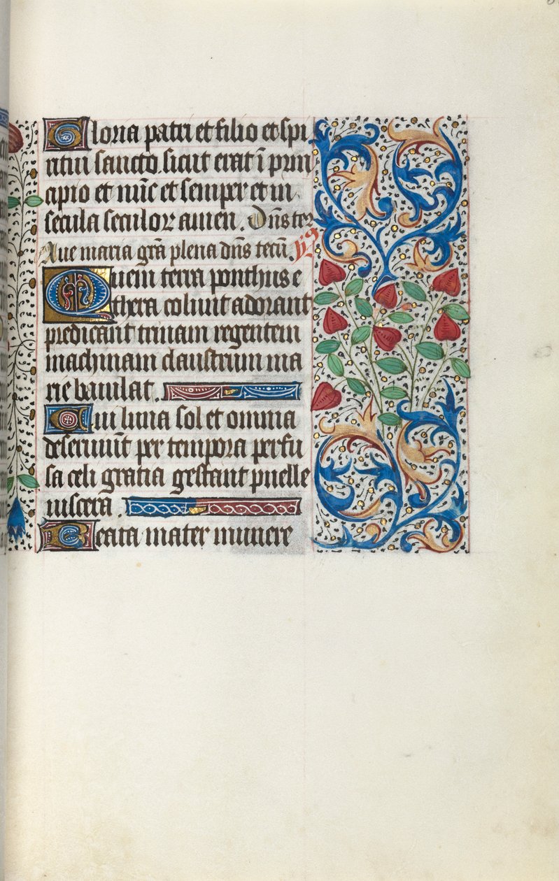 Rouen Kullanım Saatleri Kitabı: fol. 30r, c. 1470. by Master of the Geneva Latini