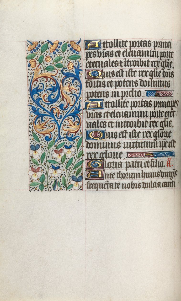 Rouen Kullanım Saatleri Kitabı: fol. 34v, c. 1470. by Master of the Geneva Latini